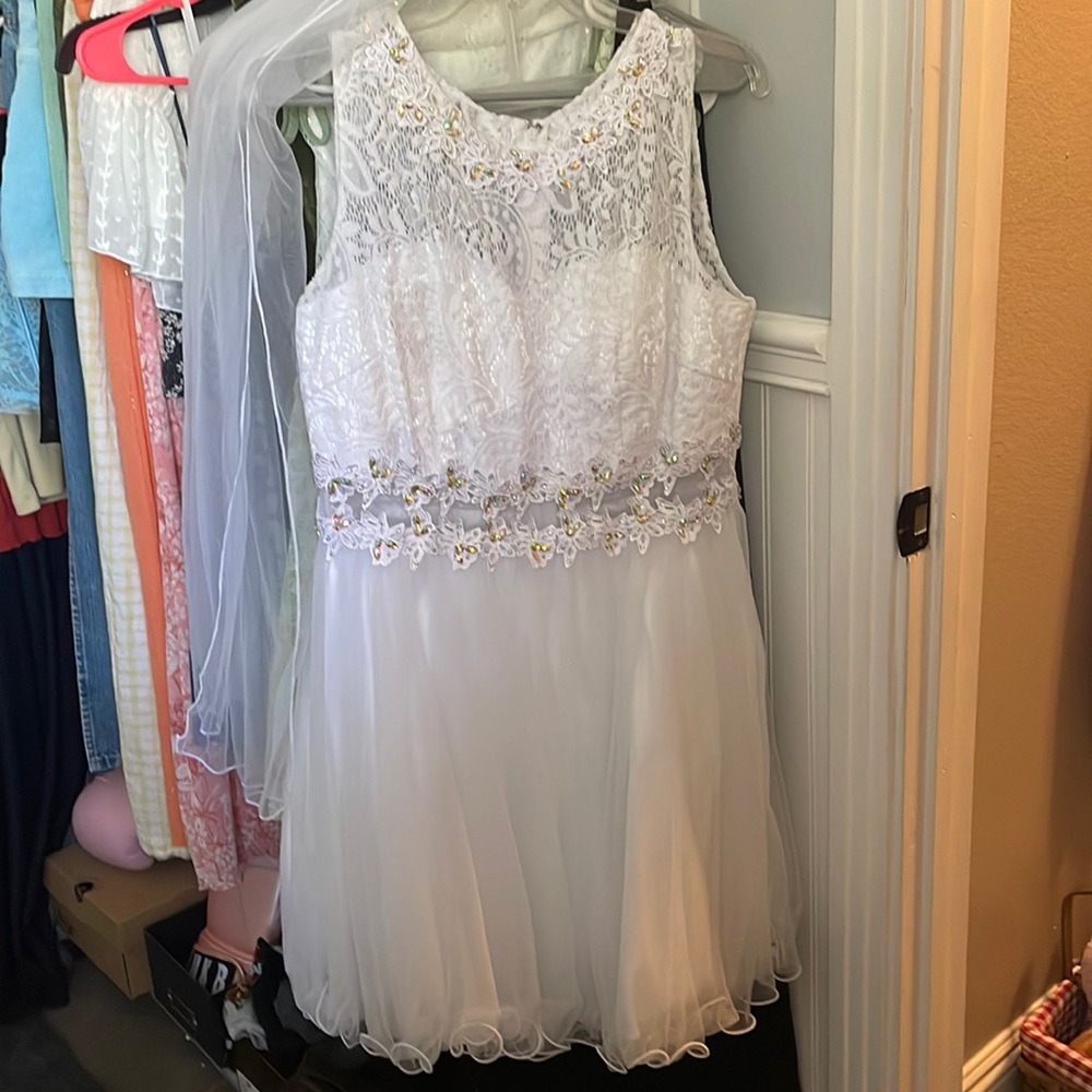 Short White dress formal